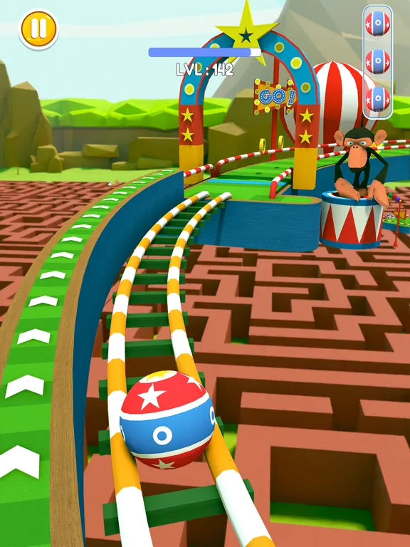 Ảnh chụp màn hình của Circus Balls - 3D Ball Games iPad 
