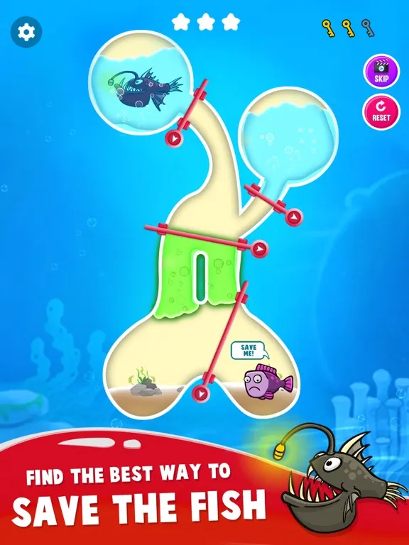 Tangkapan layar Save The Fish - Pull The Pin iPad 