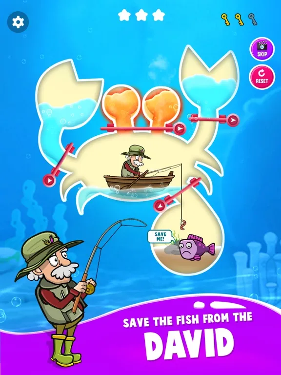 Tangkapan layar Save The Fish - Pull The Pin iPad 