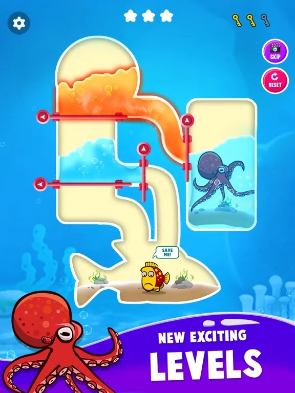 Tangkapan layar Save The Fish - Pull The Pin iPad 