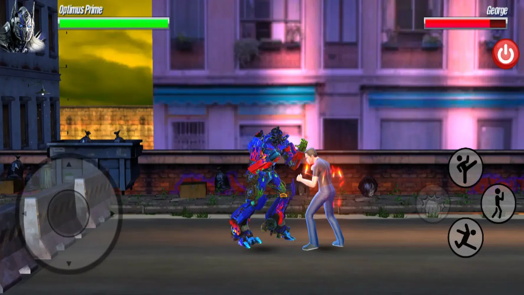 Captures d'écran de Optimus Prime Fighting Game