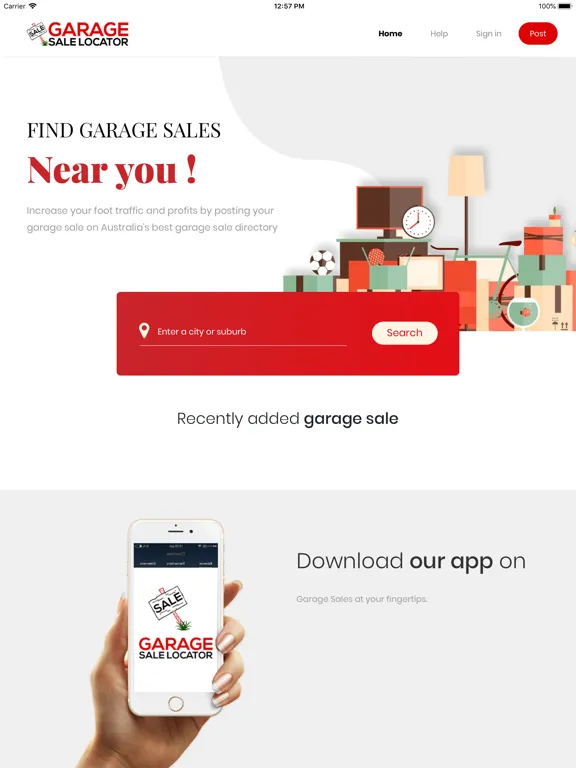 Garage Sale Locator iPad  स्क्रीनशॉट