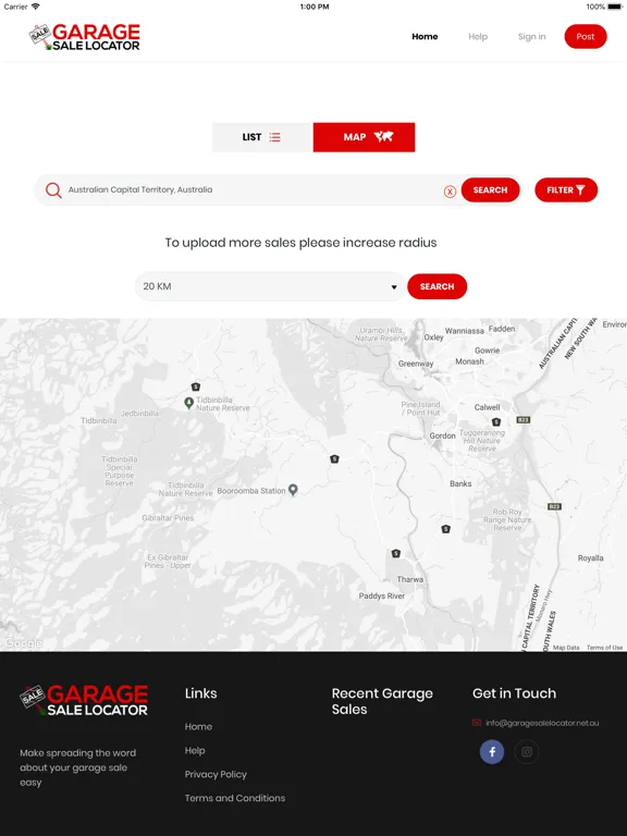 Garage Sale Locator iPad  स्क्रीनशॉट