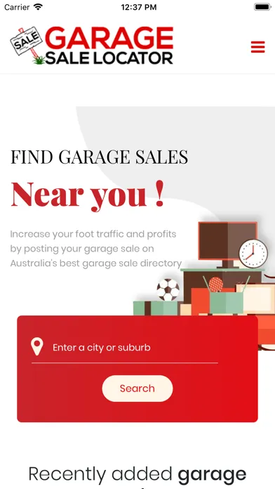 Garage Sale Locator स्क्रीनशॉट
