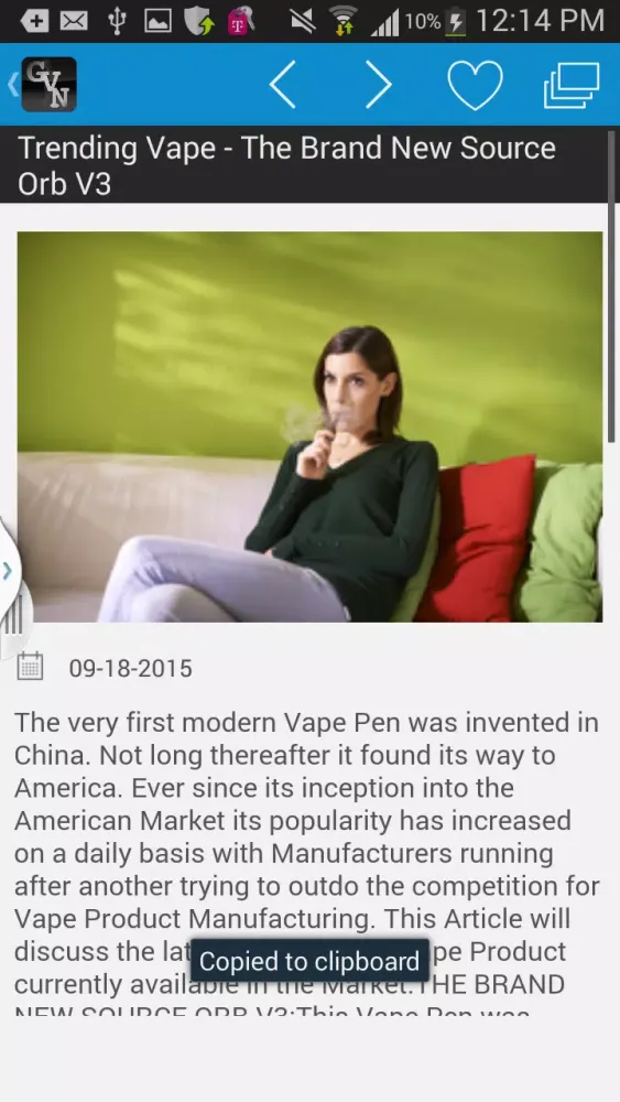 Screenshot di General Vape News