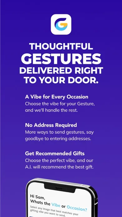 Tangkapan skrin Gesture - Gift Delivery App