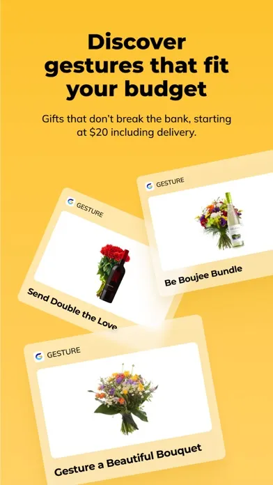 Tangkapan skrin Gesture - Gift Delivery App