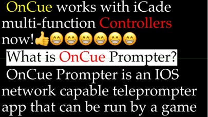 Tangkapan skrin OnCue Prompter