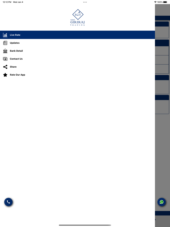 Tangkapan skrin Giriraj Live iPad 