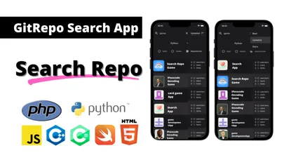 Capturas de tela do GitRepo easy Search App.simple