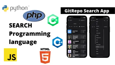 Capturas de tela do GitRepo easy Search App.simple