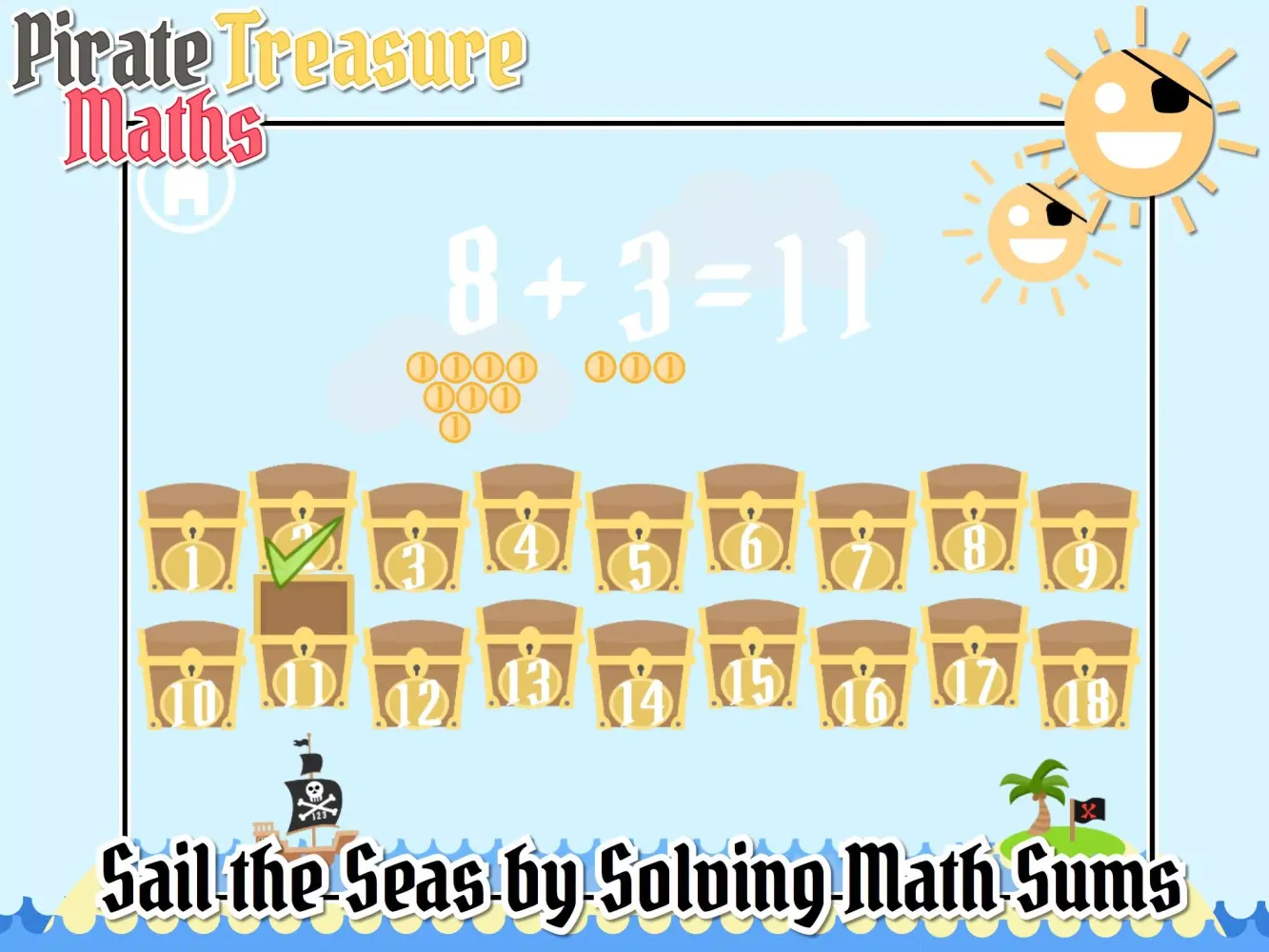 Pirate Treasure Maths-Addition Screenshots