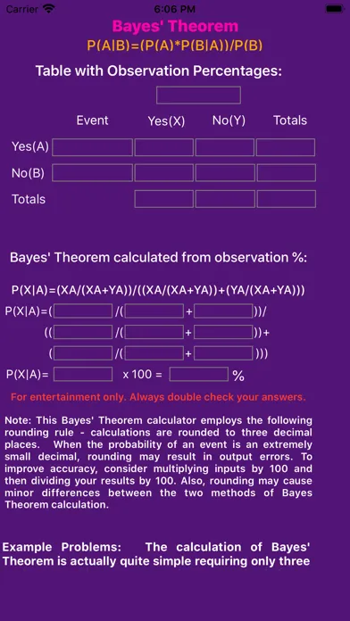 Bayes' Theorem Calculator应用截图