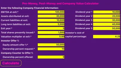 Company Valuation Calculator स्क्रीनशॉट
