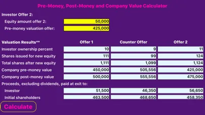 Company Valuation Calculator स्क्रीनशॉट