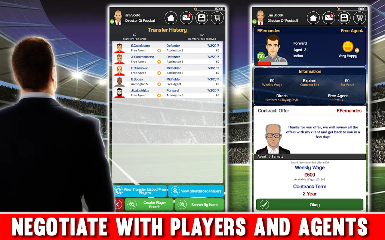 Club Soccer Director スクリーンショット