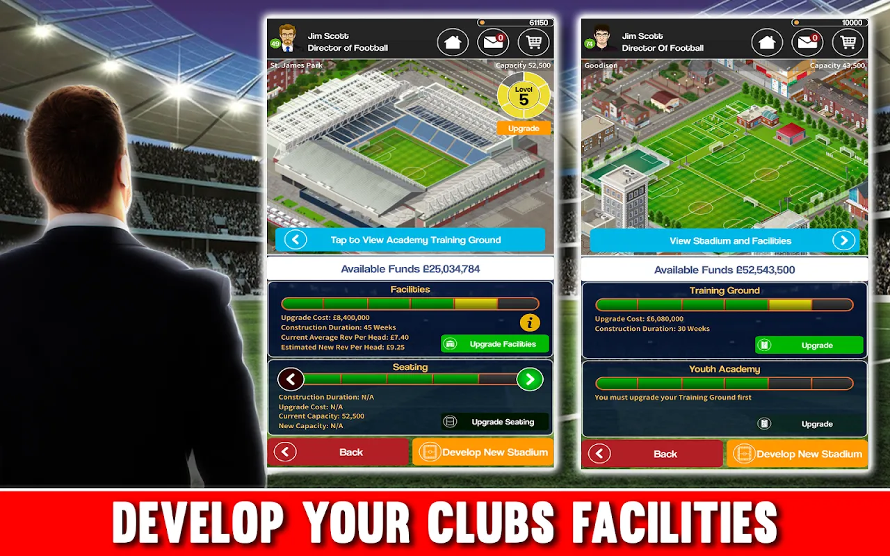 Club Soccer Director スクリーンショット