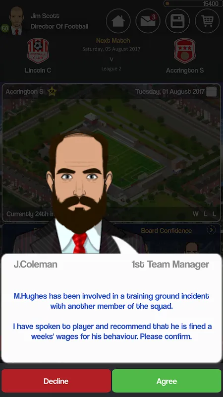 Club Soccer Director スクリーンショット