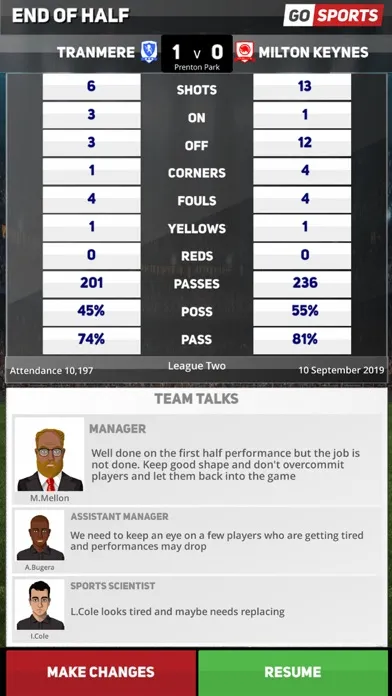 Screenshot di Club Soccer Director 2020