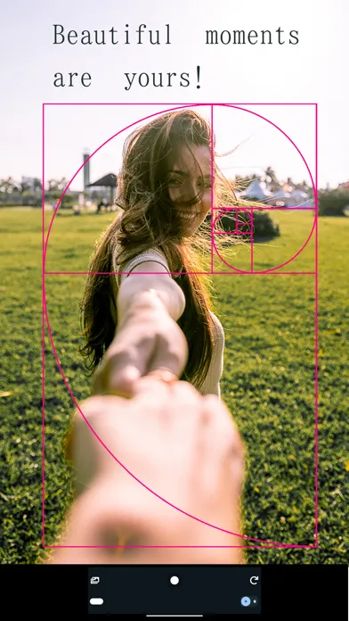 Tangkapan layar Golden Ratio Camera. Perfect