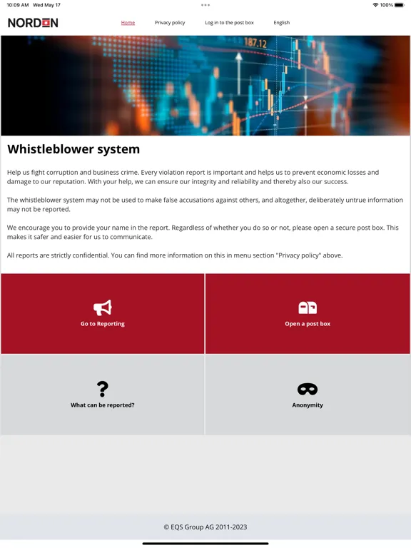 تصاویر NORDEN Whistleblower App iPad 