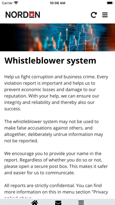 تصاویر NORDEN Whistleblower App