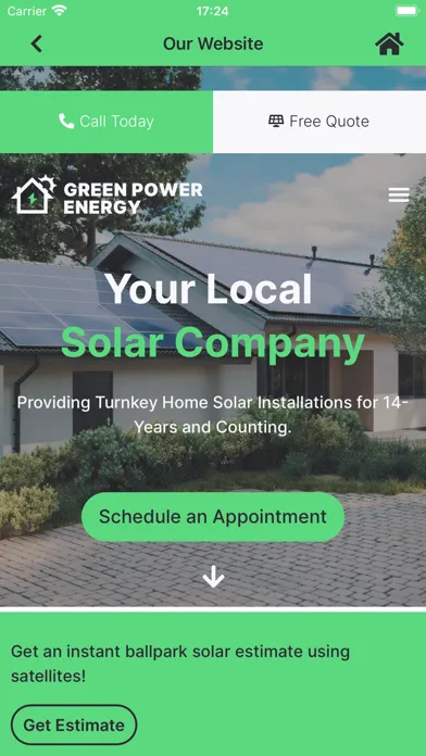 Tangkapan layar Green Power Energy