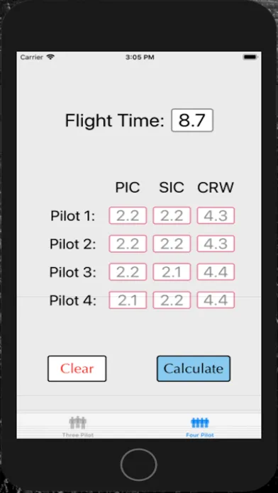 P3 Flight Time Calculator应用截图