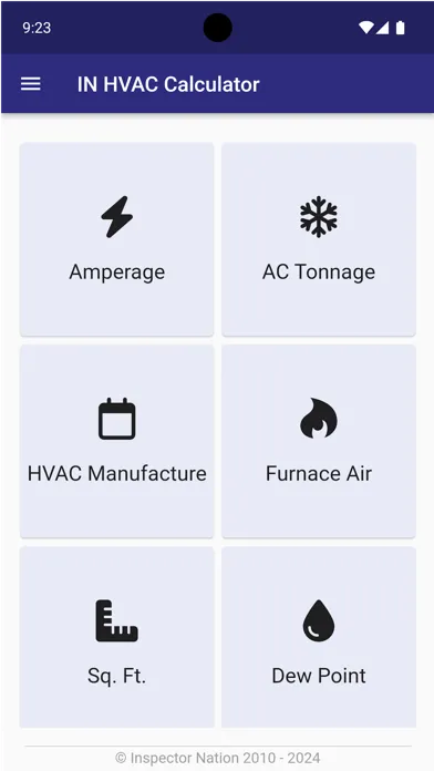 Ảnh chụp màn hình của IN HVAC Calculator