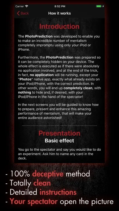Screenshot di PhotoPrediction (Magic Trick)