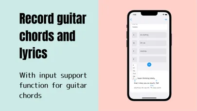 Guitar Chord & Lyrics Note App स्क्रीनशॉट