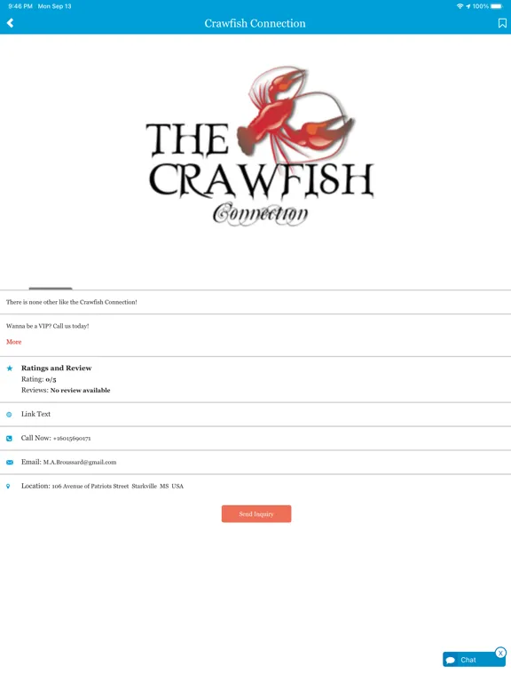 Zrzuty ekranu Gulf Seafood Connection iPad 