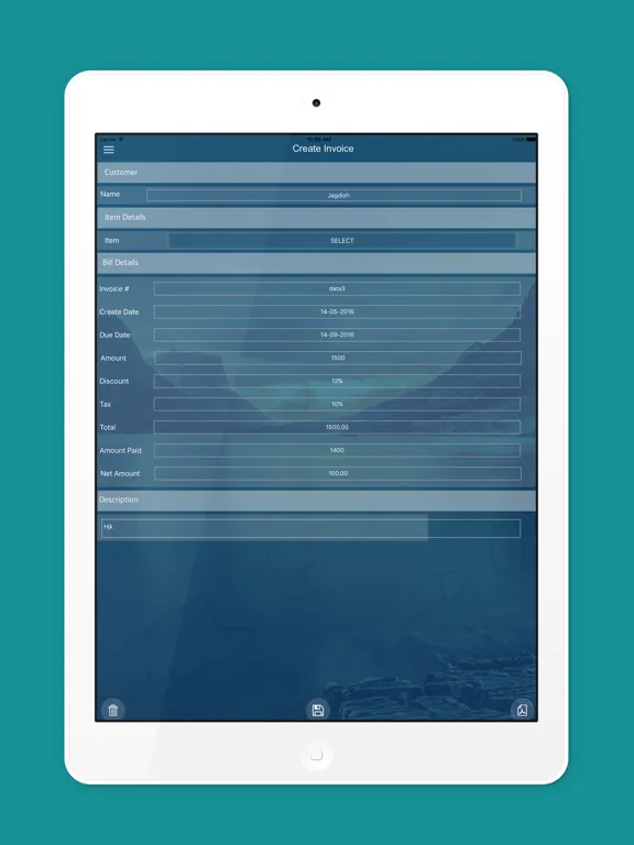 Invoice Maker Plus-Create Invoices & Send Invoices as a PDF! iPad 应用截图