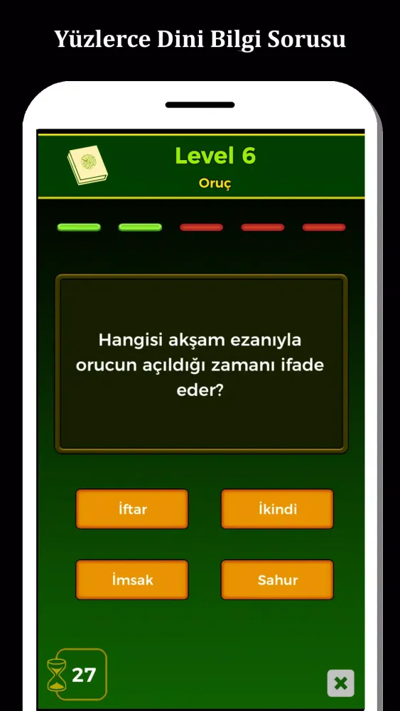 Tangkapan skrin Dini Bilgi Yarışması