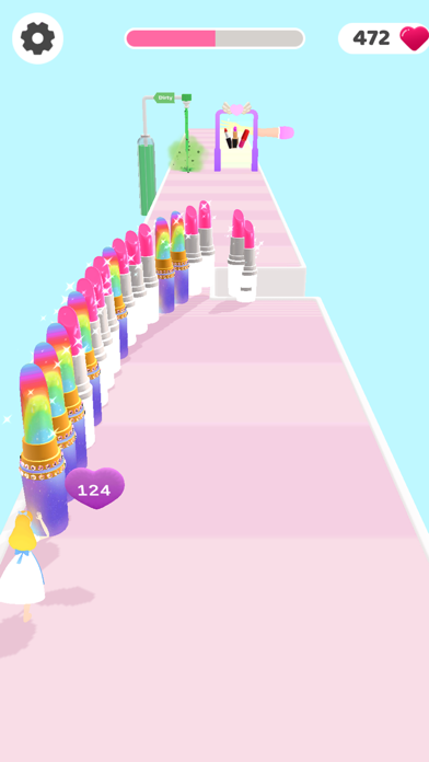 Captures d'écran de LipStick Coming 3D -Couple Run