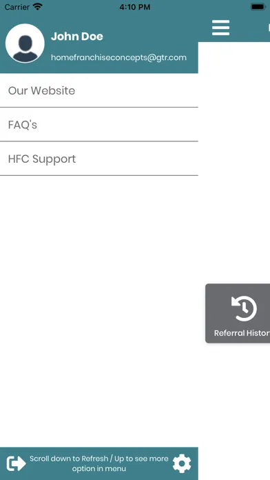 HFC Referrals Screenshots