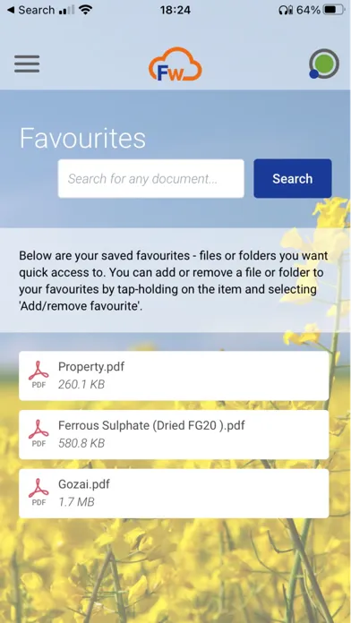 Captures d'écran de Fieldwise Cloud