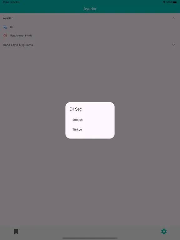 Tangkapan layar HMS Bookmarks iPad 