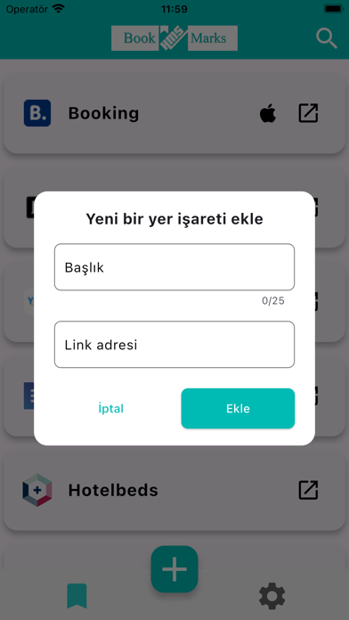 Screenshot di HMS Bookmarks