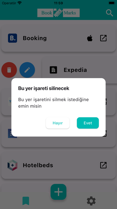 Screenshot di HMS Bookmarks