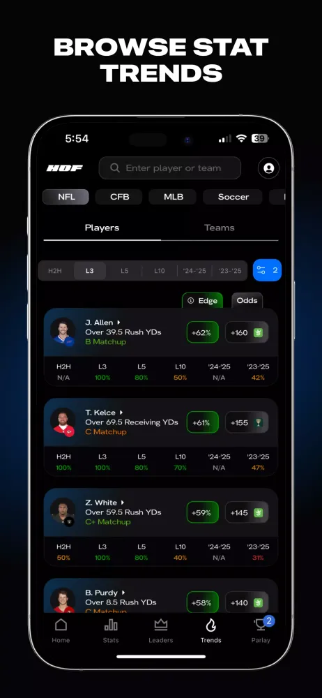 Ảnh chụp màn hình của HOF Bets: Make Smarter Bets
