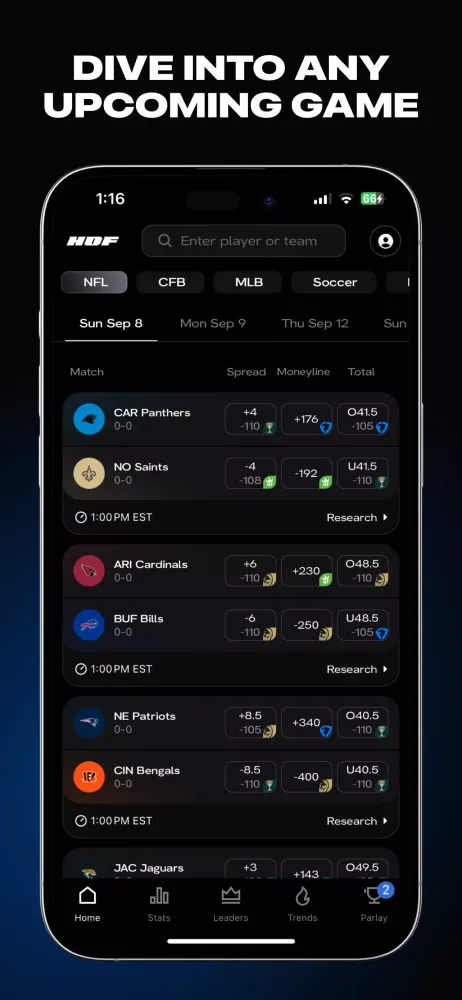 Ảnh chụp màn hình của HOF Bets: Make Smarter Bets