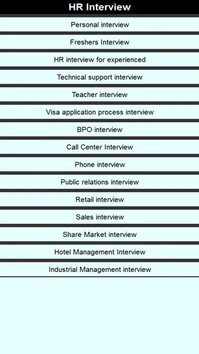 Screenshot di HR Interview Preparation Guide