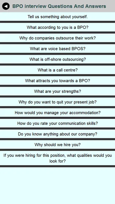 Screenshot di HR Interview Preparation Guide