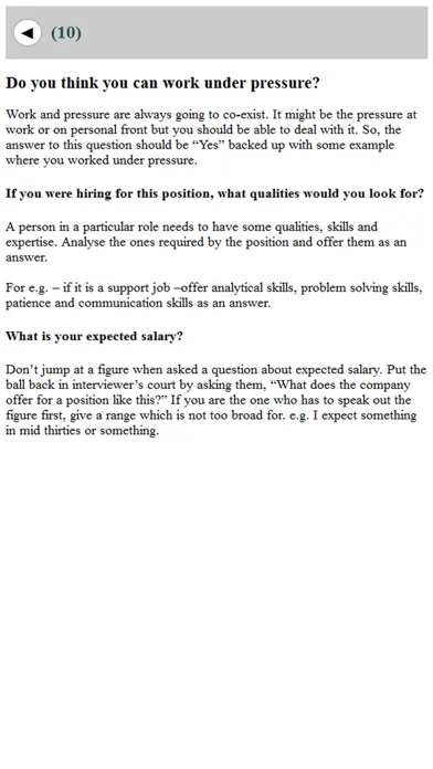 Screenshot di HR Interview Preparation Guide