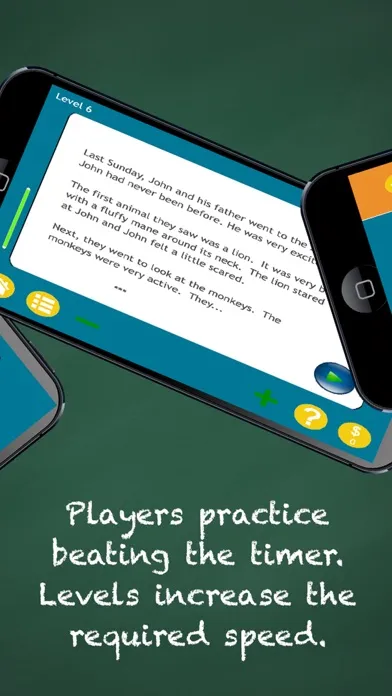 Tangkapan layar Reading Speed/Fluency Builder.