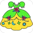 Glitter Dress Coloring Game