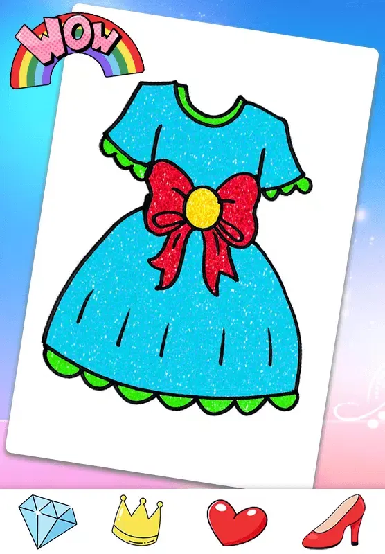 Screenshot di Glitter Dress Coloring Game