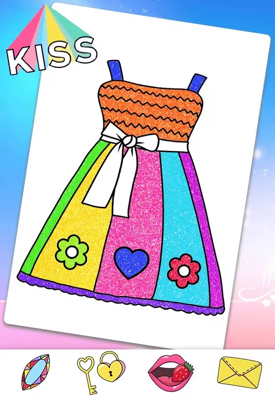 Screenshot di Glitter Dress Coloring Game