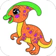 Glitter Dinosaur Coloring Book